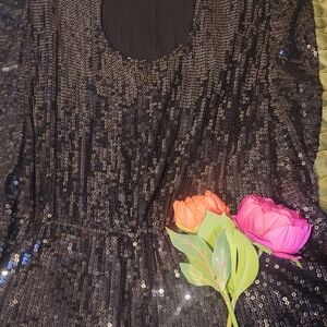 Free People Midnight Sequin Top